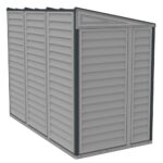 Duramax Side Mate Plus - 4ft x 8ft Plastic Garden Shed in Grey