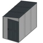 Duramax Side Mate Plus - 4ft x 8ft Plastic Garden Shed in Grey