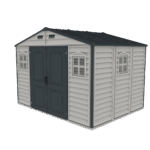 Duramax Woodside Plus - 10ft x 8ft Plastic Garden Shed in Grey