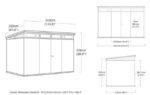 Signature Pent Shed 11x7ft - Storm Grey