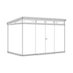 Signature Pent Shed 11x7ft - Storm Grey