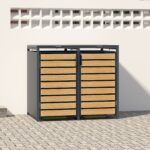 Double Wheelie Bin Store by Garden Guard - Premium Range Storage in Wood Effect