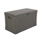 LIFETIME 60170 6 x 3.5 ft Heavy Duty Low Plastic Shed Horizontal Storage Box - Desert Sand/White