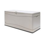 LIFETIME 60170 6 x 3.5 ft Heavy Duty Low Plastic Shed Horizontal Storage Box - Desert Sand/White