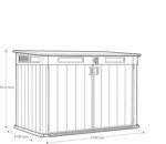 Keter Grande Store Outdoor Double Door Garden Furniture Storage Shed Grey Duotech+ Wood Look and Feel | Fade Free | All Weather Resistant | Safe and Secure | Zero Maintenance