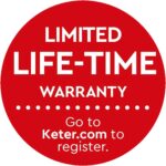 Keter Grande Store Outdoor Double Door Garden Furniture Storage Shed Grey Duotech+ Wood Look and Feel | Fade Free | All Weather Resistant | Safe and Secure | Zero Maintenance