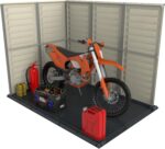 Duramax YardMate PLUS 5 x 8 (4.28 m2) Plastic Garden Shed with Heavy-Duty Plastic Floor, Strong Metal Roof Structure, Fire Retardant & Maintenance-Free Storage Shed, Dark Grey & Adobe