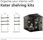 Keter Darwin Outdoor Apex Double Door Garden Storage Shed 6 x 8ft Grey Evotech+ Wood Look and Feel | Fade Free | All Weather Resistant | Safe and Secure | Zero Maintenance | 15 year Warranty