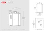 Keter Darwin Outdoor Apex Single Door Garden Storage Shed 6 x 4ft Grey Wood Look and Feel | Fade Free | All Weather Resistant | Safe and Secure | Zero Maintenance | 15 year Warranty