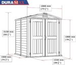 Duramax Store Mate Plus - 6ft x 6ft Plastic Garden Shed in Grey