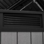 Keter Grande Store Outdoor Double Door Garden Furniture Storage Shed Grey Duotech+ Wood Look and Feel | Fade Free | All Weather Resistant | Safe and Secure | Zero Maintenance