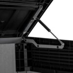 Keter Grande Store Outdoor Double Door Garden Furniture Storage Shed Grey Duotech+ Wood Look and Feel | Fade Free | All Weather Resistant | Safe and Secure | Zero Maintenance