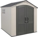 Lifetime 60190 7 x 7ft Heavy Duty Plastic Shed, Beige