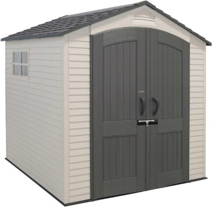 Lifetime 60190 7 x 7ft Heavy Duty Plastic Shed, Beige