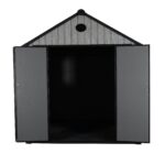 Pro Grade 6ft x 8ft Premium Plastic Double Door Garden Shed - Grey Wood Touch Texture