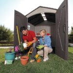 Lifetime 60190 7 x 7ft Heavy Duty Plastic Shed, Beige