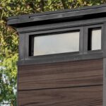 Keter Signature Shed 9x7ft – Rosewood Pent Garden Storage Shed | Heavy-Duty Resin Wood-Effect Design | Lockable Double Doors | Weatherproof & Maintenance-Free | 11.05m³ Capacity
