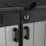 Keter Grande Store Outdoor Double Door Garden Furniture Storage Shed Grey Duotech+ Wood Look and Feel | Fade Free | All Weather Resistant | Safe and Secure | Zero Maintenance