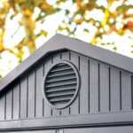 Keter Darwin Outdoor Apex Double Door Garden Storage Shed 6 x 8ft Grey Evotech+ Wood Look and Feel | Fade Free | All Weather Resistant | Safe and Secure | Zero Maintenance | 15 year Warranty