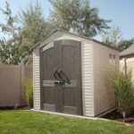 Lifetime 60190 7 x 7ft Heavy Duty Plastic Shed, Beige