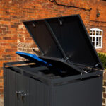 Anthracite Grey Wheelie Bin Storage - Double Bin Store