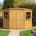 7' x 7' Shire Shiplap Wooden Corner Garden Shed (2.16m x 2.16m)