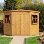 7' x 7' Shire Shiplap Wooden Corner Garden Shed (2.16m x 2.16m)