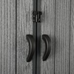 Pro Grade 8ft x 10ft Premium Plastic Double Door Garden Shed - Grey/Anthracite Wood Touch Texture