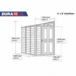 Duramax Side Mate Plus - 4ft x 8ft Plastic Garden Shed in Grey